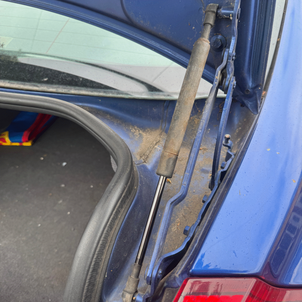 Close up of a cars boot
